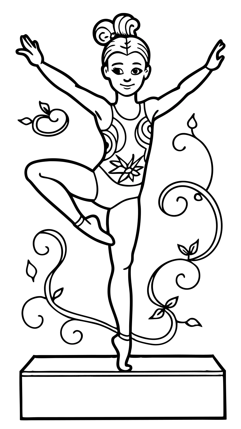 coloriage de gymnaste